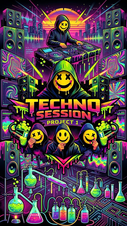 Flyer Techno Session Project 1, Variante